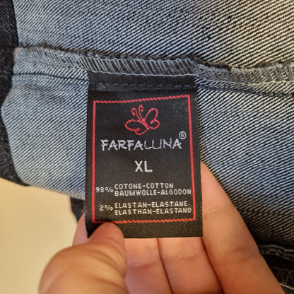 Vintage Farfallina figursydd denimjakke – M