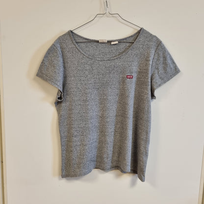 Levi’s gråmelert T-skjorte med brodert logo – XL
