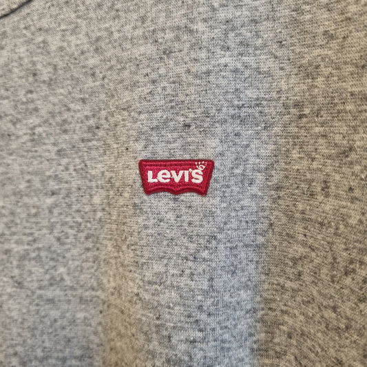 Levi’s gråmelert T-skjorte med brodert logo – XL