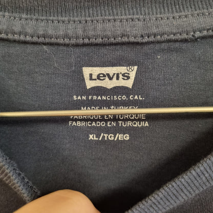 Levi’s blå Batwing T-skjorte / 100% bomull – XL