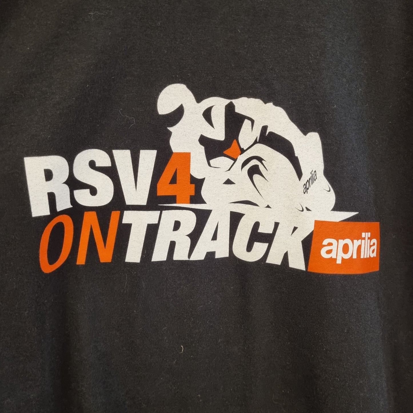 Aprilia RSV4 On Track T-skjorte / 100% bomull – XL