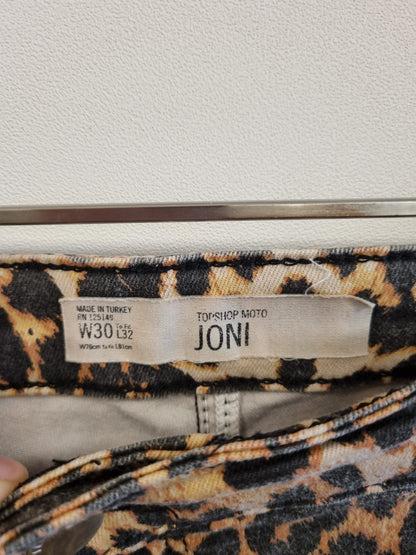Leopardmønstrede jeans – W30/L32