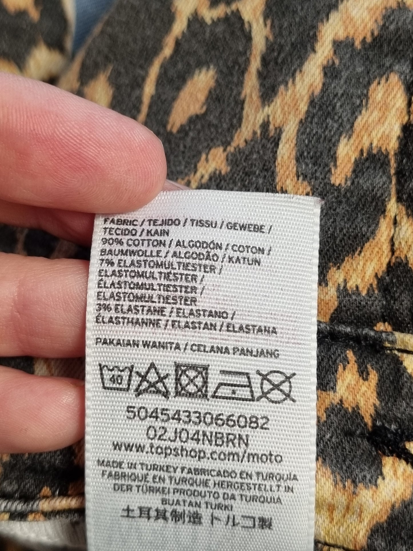 Leopardmønstrede jeans – W30/L32
