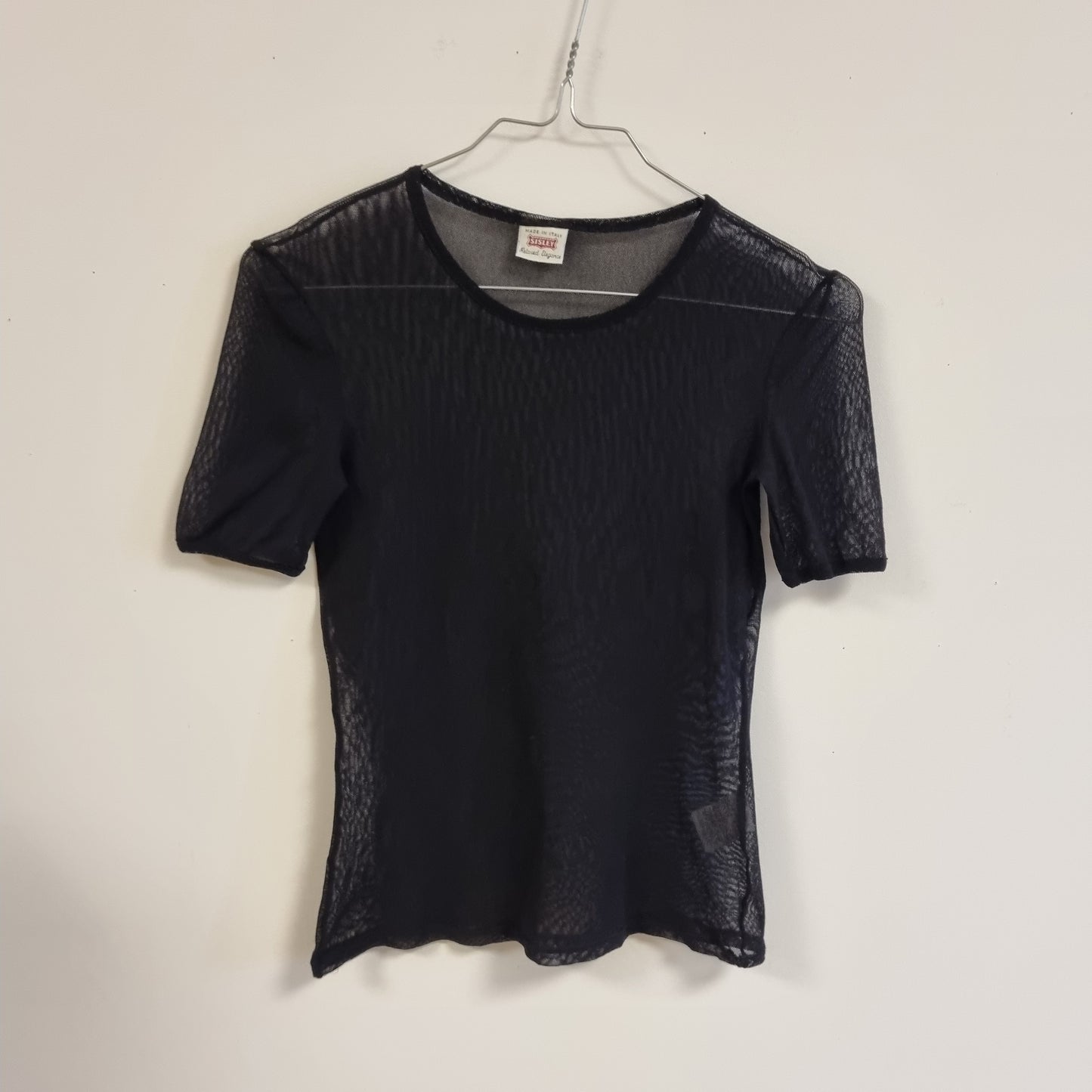 Vintage Y2K mesh-topp / Sisley Made in Italy – S/M