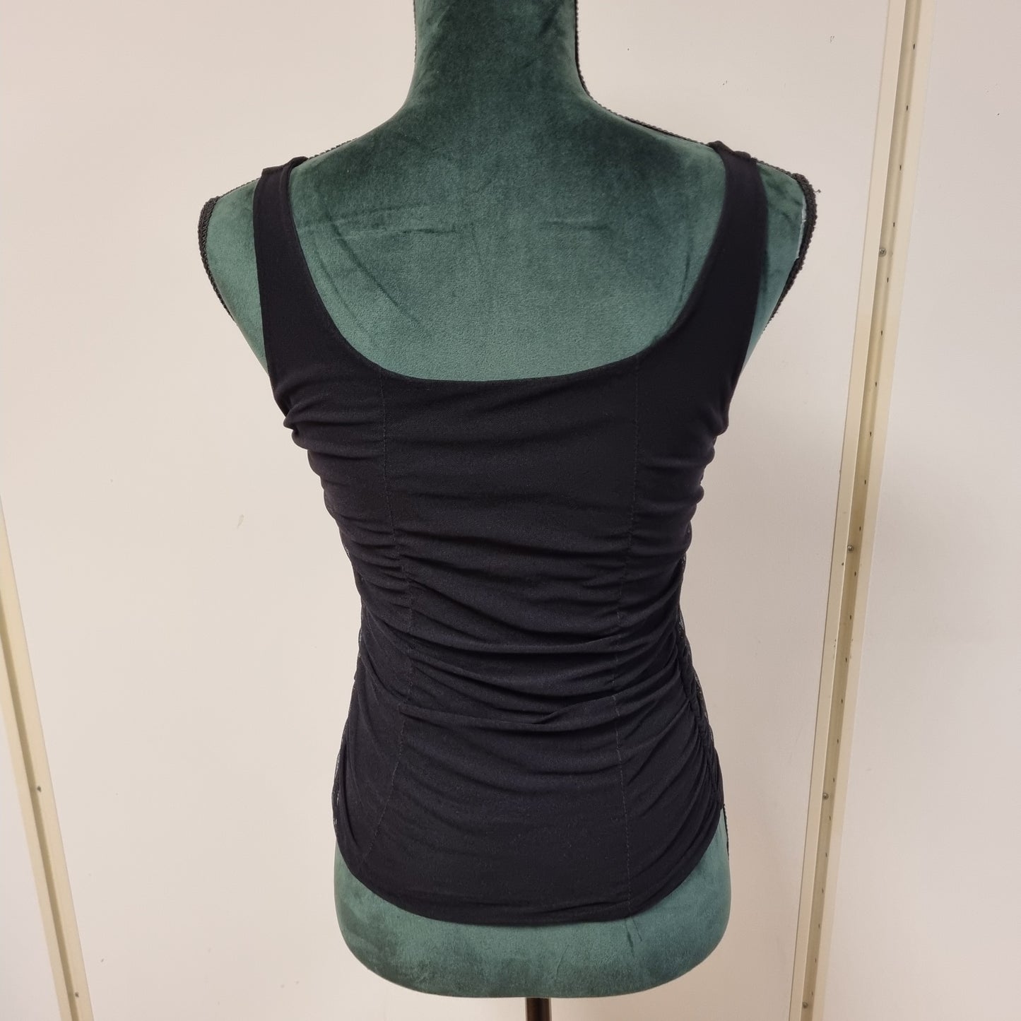 Vintage Y2K rynket topp med sløyfer / Specchio – S
