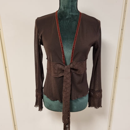 Vintage Y2K Cannella mesh-cardigan – M