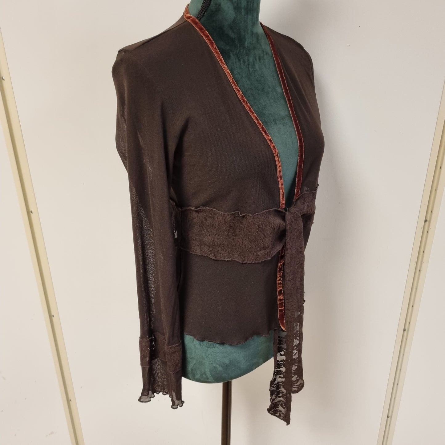 Vintage Y2K Cannella mesh-cardigan – M