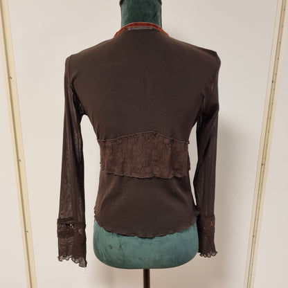 Vintage Y2K Cannella mesh-cardigan – M