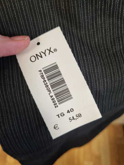 NY! Y2K Onyx pinstripebukse med sleng – 40