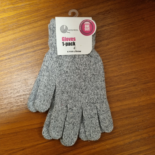 Grå strikkehansker – One size